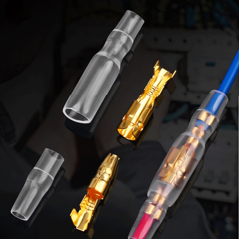 Set 120/ 200/ 400/ 600 đầu nối dây điện CNZG đầu cắm và lỗ cắm 3.5mm có vỏ bọc và hộp đựng