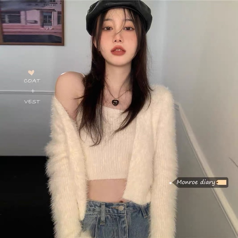 THE2001STORE | Set áo khoác lông phong cách Hàn Quốc | BigBuy360 - bigbuy360.vn