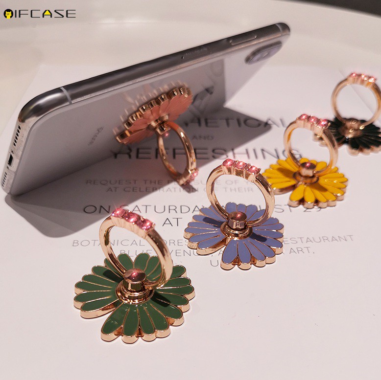 ANDROID IPHONE Vòng Khuyên Đỡ Điện Thoại Hình Hoa Xinh Xắn