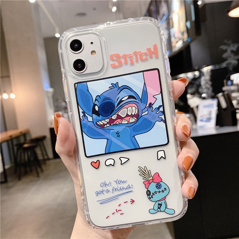 Ốp Lưng Silicon Chống Sốc Stitch - I035
