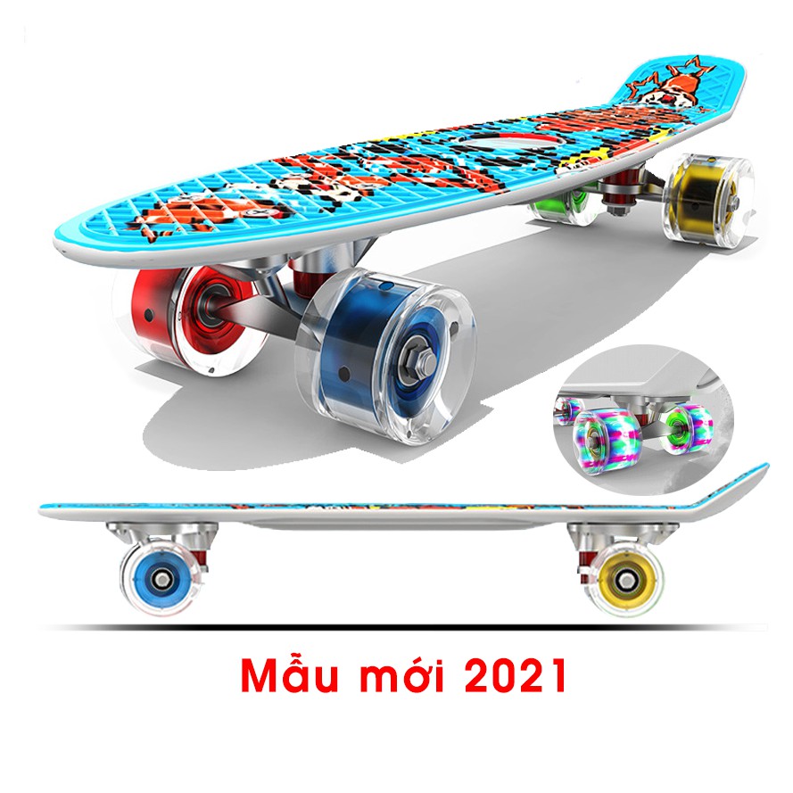 Ván trượt Skateboard Penny nhiều màu - Giao màu ngẫu nhiên