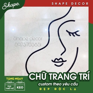 [SALE] [Ảnh thật] Hình dán tường DÁN NỔI Cô Gái Nghệ Thuật Hiện Đại