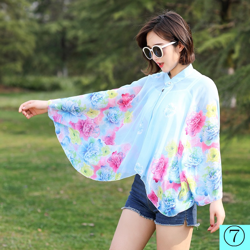 Áo Choàng Chiffon Lụa Chống Nắng Thời Trang Mùa Hè Cho Nữ