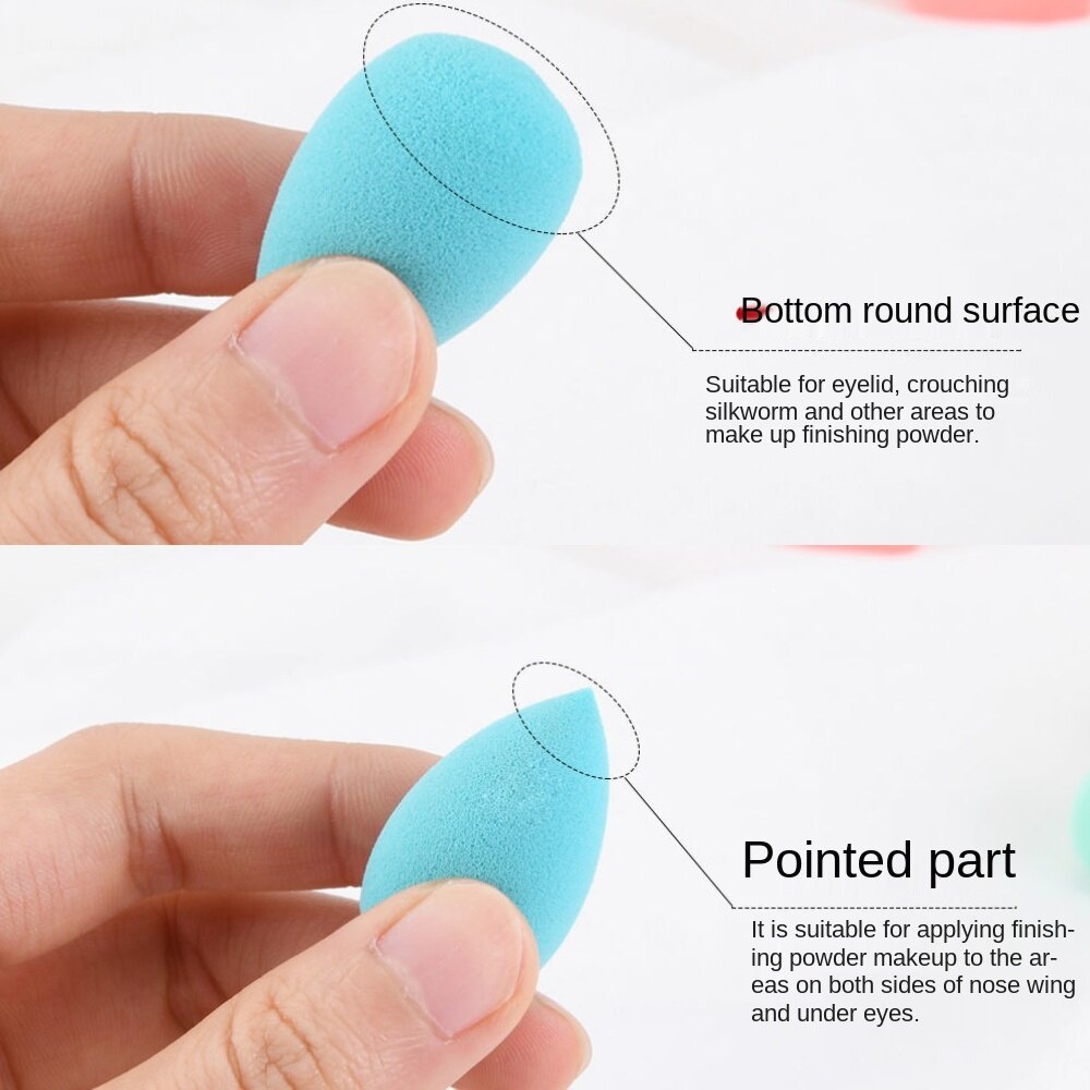 Mút trang điểm ướt và khô hình quả trứng mini màu sắc ngẫu nhiên tiện dụng