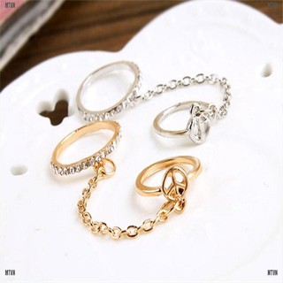 Nhẫn Nữ Trơn Đính Đá Độc Đáo