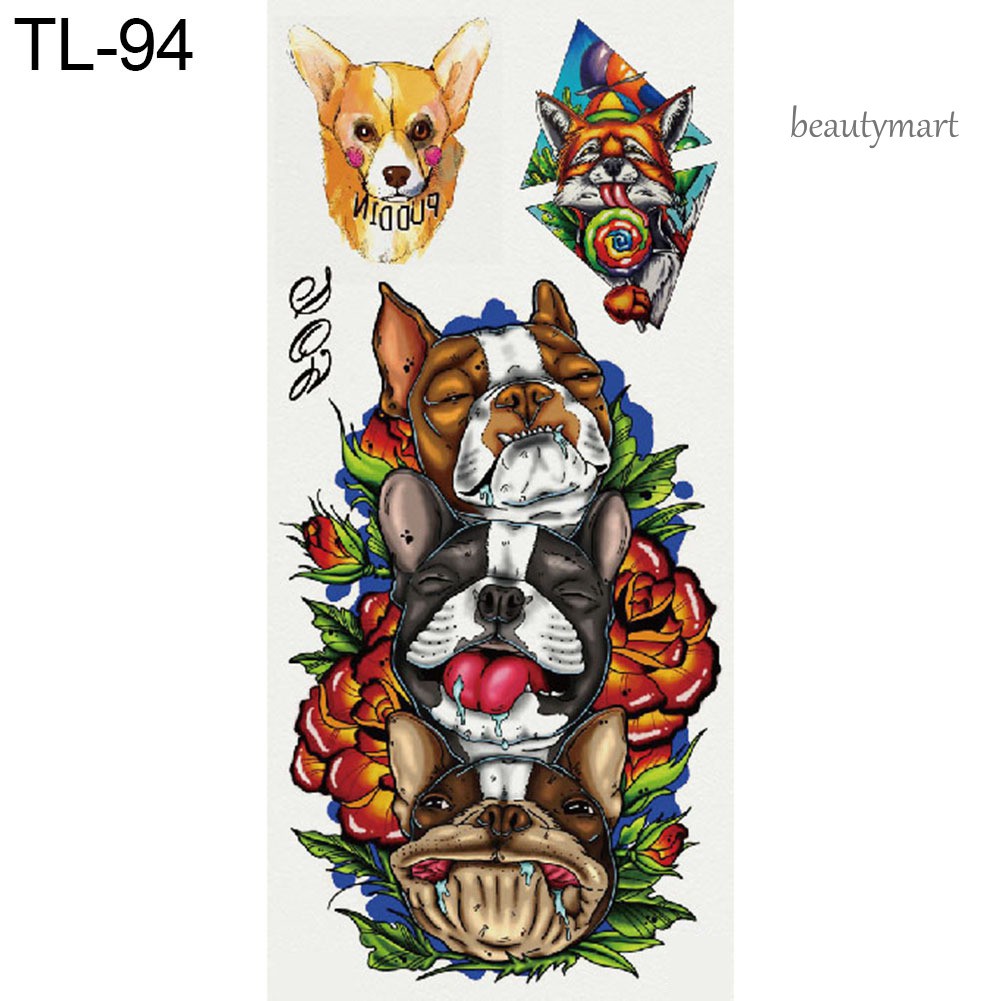 [Hàng mới về] Hình xăm tạm thời chống nước họa tiết hình con rắn màu chó cú