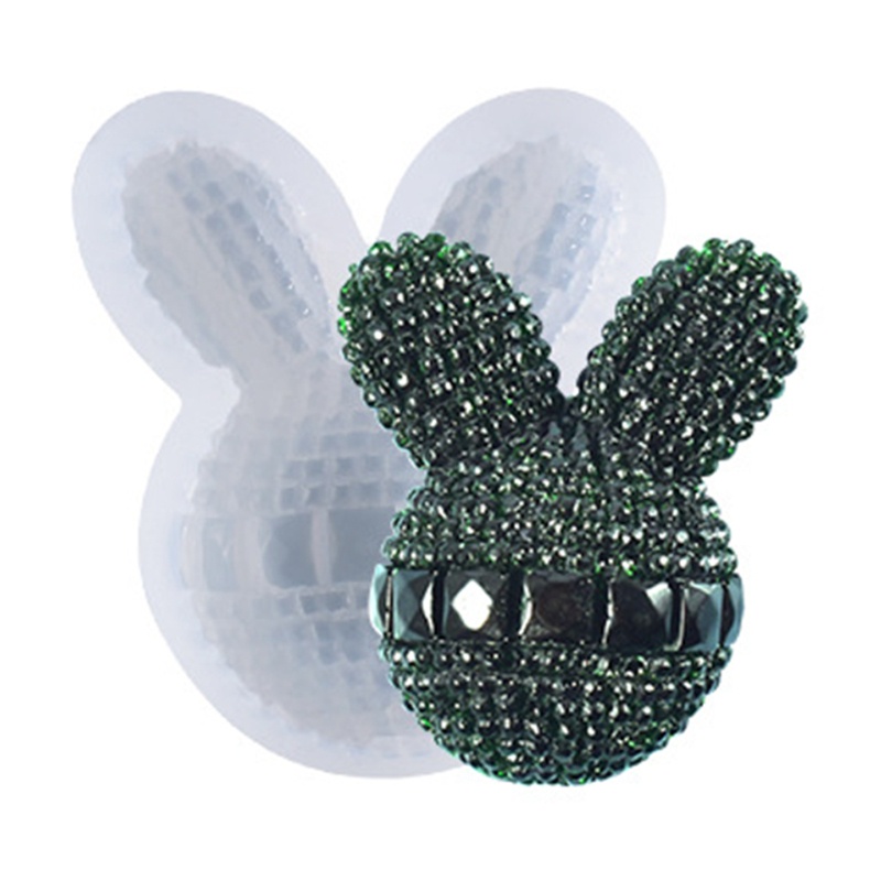 Khuôn Silicone Làm Móc Khóa Hình Chú Chuột Đính Đá Lấp Lánh DIY