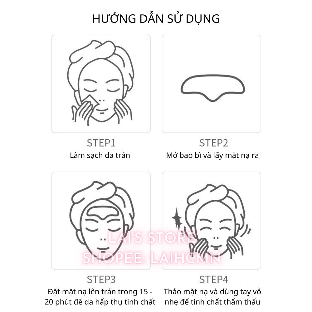 Mặt Nạ Trán Venzen Hexapeptide Decree Pattern Mask Dạng Thạch Giúp Dưỡng Ẩm, Trắng Da, Cải Thiện Nếp Nhăn Vùng Trán
