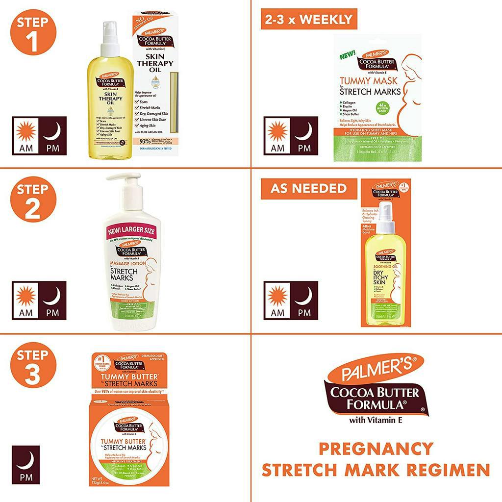 KEM CHỐNG RẠN DA CHO BÀ BẦU PALMER'S COCOA BUTTER FORMULA 125g Và Chai 190 ml