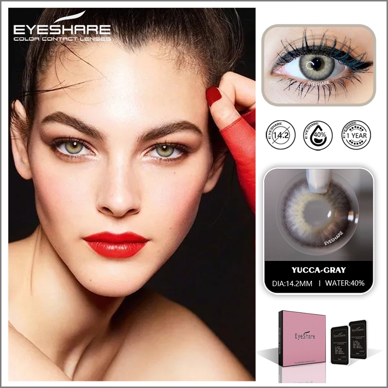 Cặp kính áp tròng EYESHARE màu sắc thời trang sử dụng tiện lợi đa năng