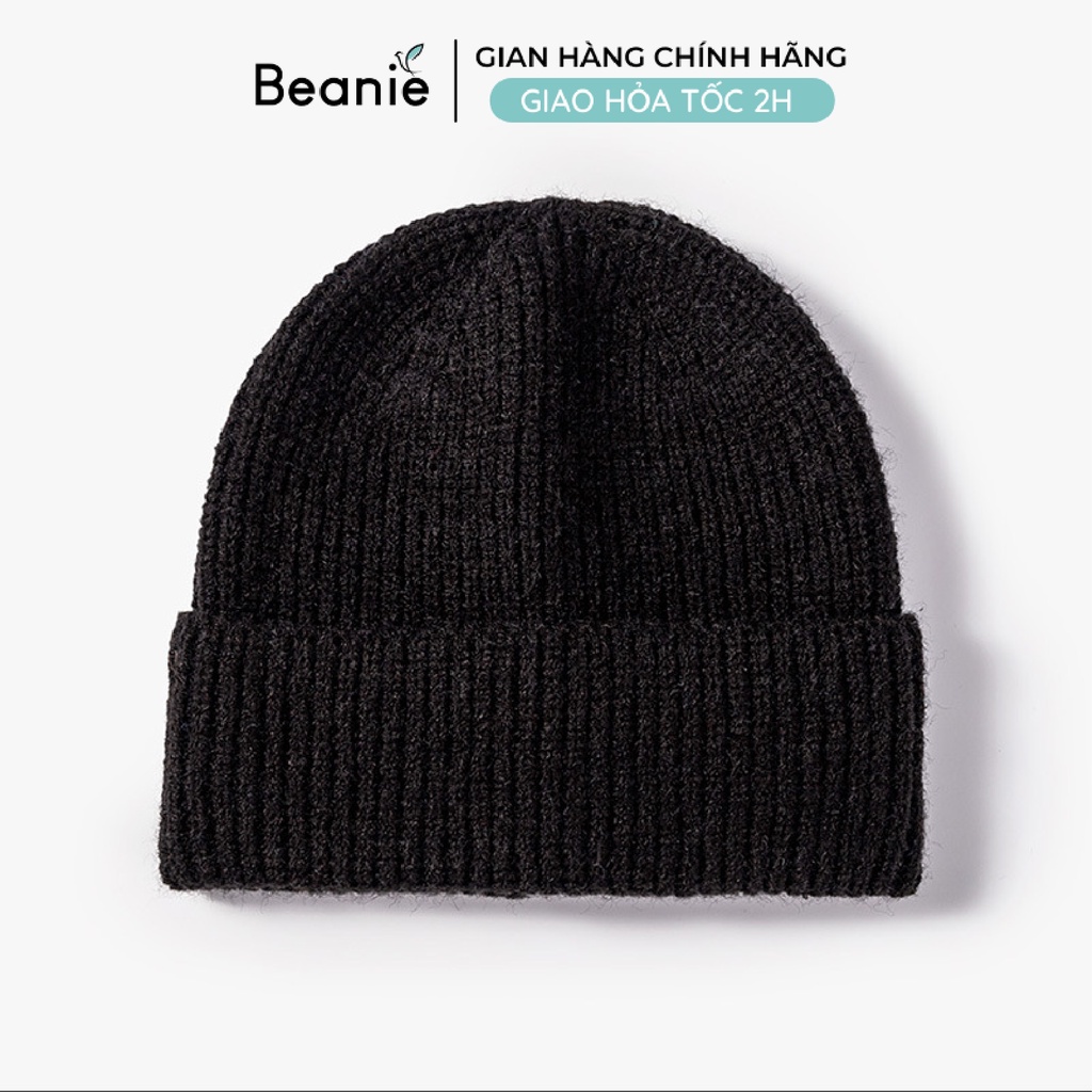 Mũ Len Ngắn BEANIE Trơn Dày Cao Cấp 2022 Phong Cách Hàn Quốc, Nón Len Hip Hop Unisex Nam Nữ Nhiều Màu Đen, Be, Xanh B013