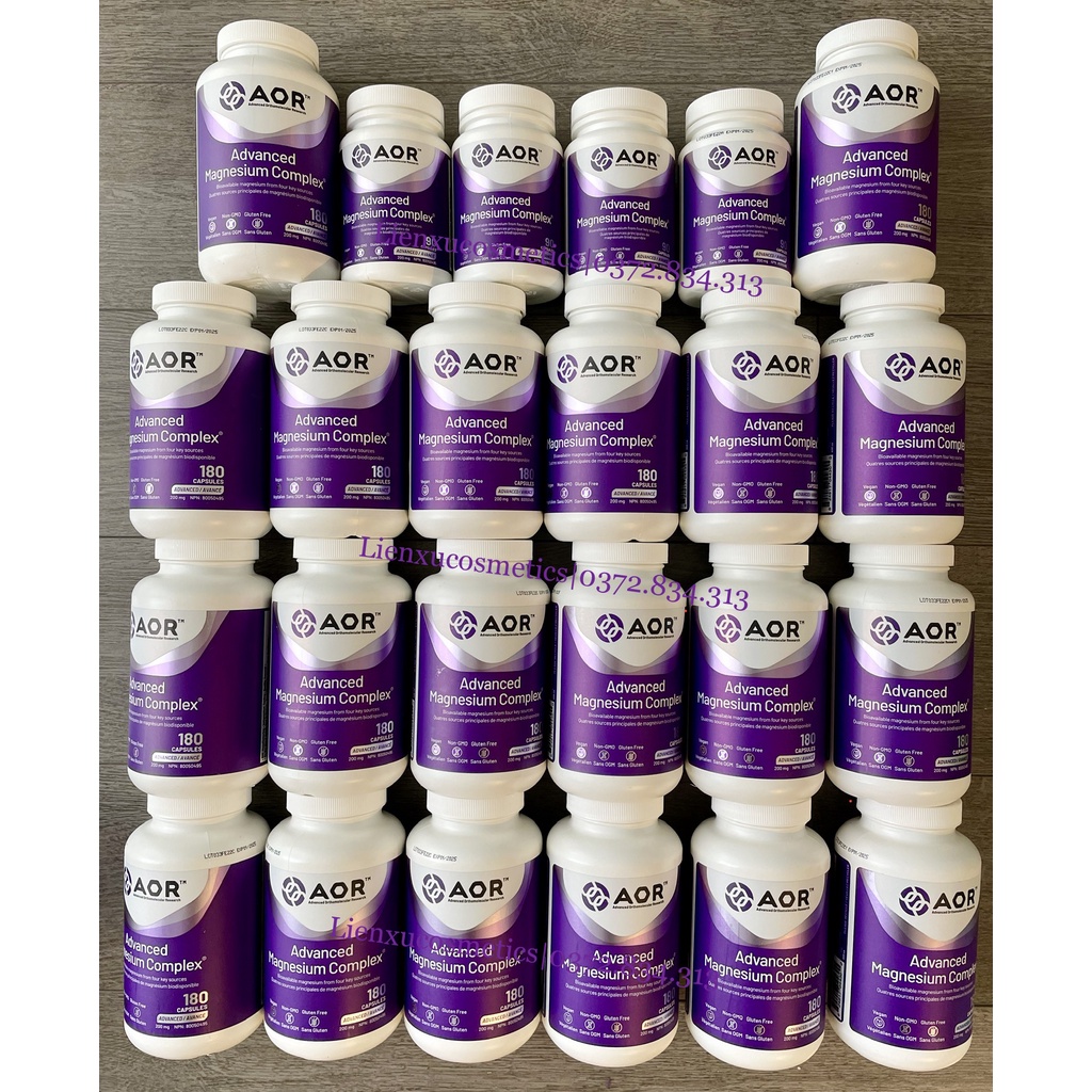Viên uống AOR Advanced Magnesium Complex® made in Canada; Hsd T2024;2025