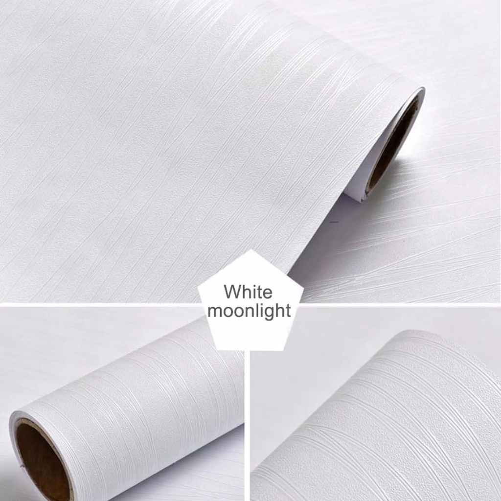 Giấy Dán Tường Pvc Màu Trơn Chống Thấm Nước Đa Năng Chất Lượng Cao 100cm X 60cm