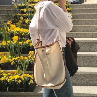 Túi vải đeo chéo canvas hàn quốc