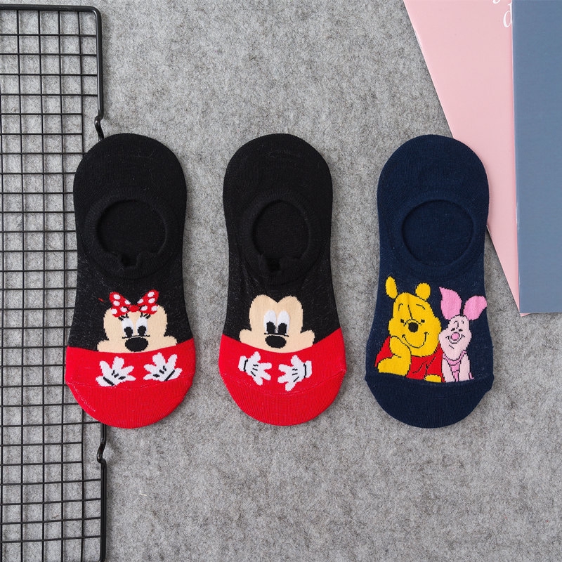 Vớ Cotton Cổ Thấp In Họa Tiết Hoạt Hình Disney Thời Trang Mùa Hè Cho Nữ