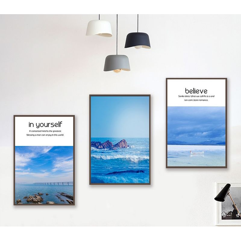 Bộ 3 Tranh Treo Tường Canvas Chủ Đề Biển Thuyền Mùa Hè Trang Trí Decor Phòng Ngủ Phòng Khách Sạn Resort - MELYHOME