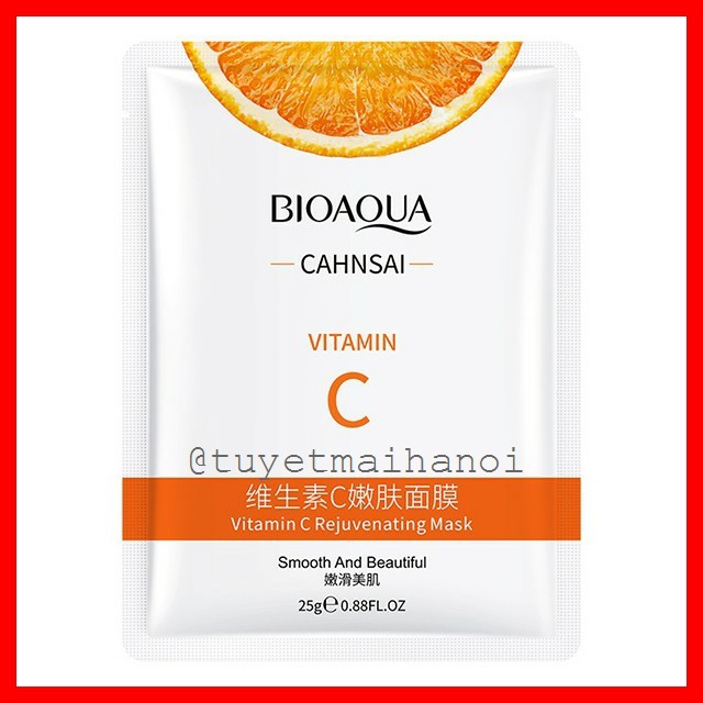 Mặt nạ Bioaqua Vitamin C - Mặt nạ Dưỡng Trắng, Cấp Ẩm, Thải Độc da