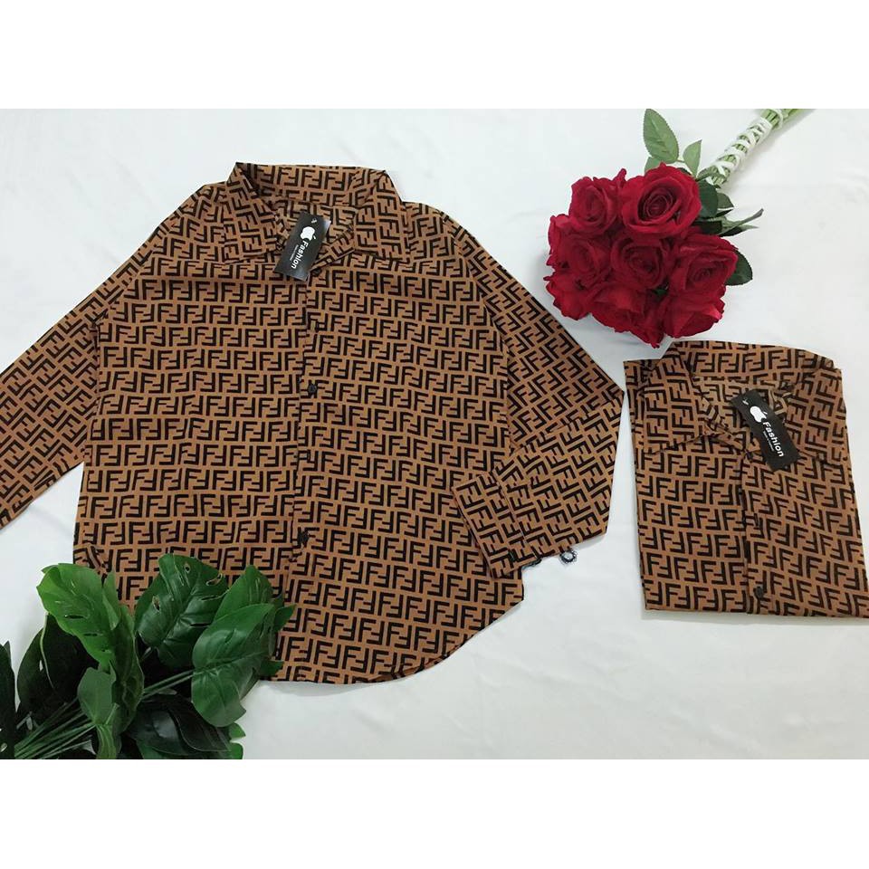 [ xả kho ] HS Áo sơ mi họa tiết F