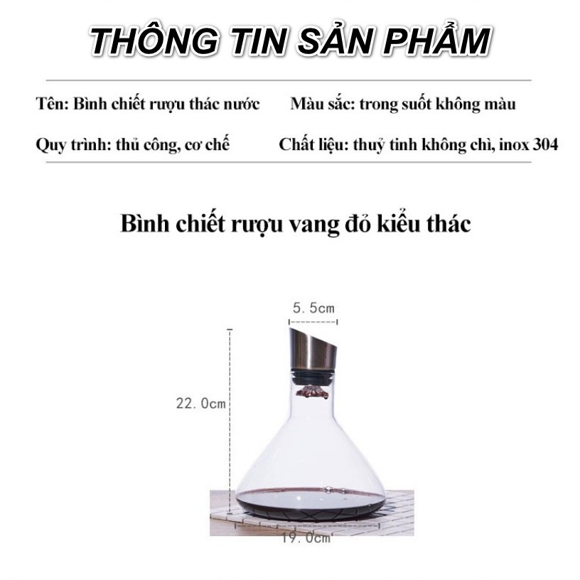 Bình chiết champagne đỏ kiểu thác - Home and Garden