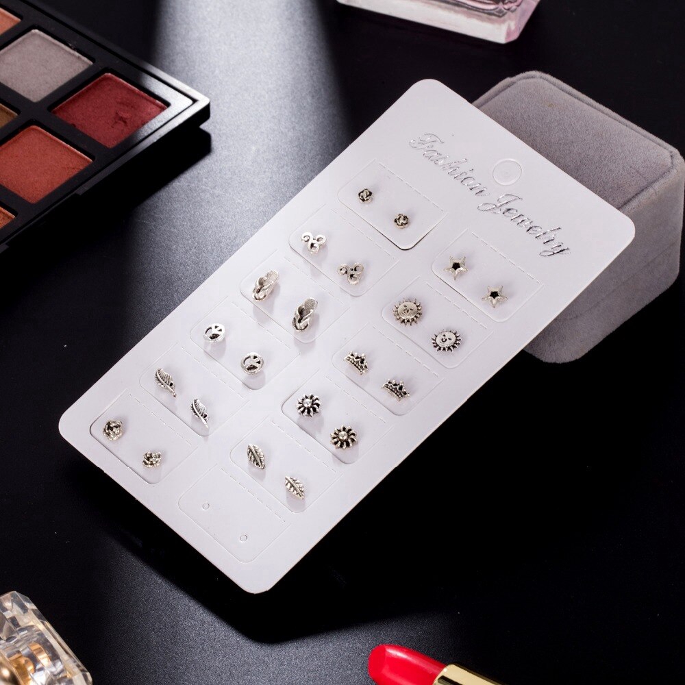 Set 6 Đôi Khuyên Tai Phong Cách Cổ Điển Thanh Lịch Dành Cho Nữ