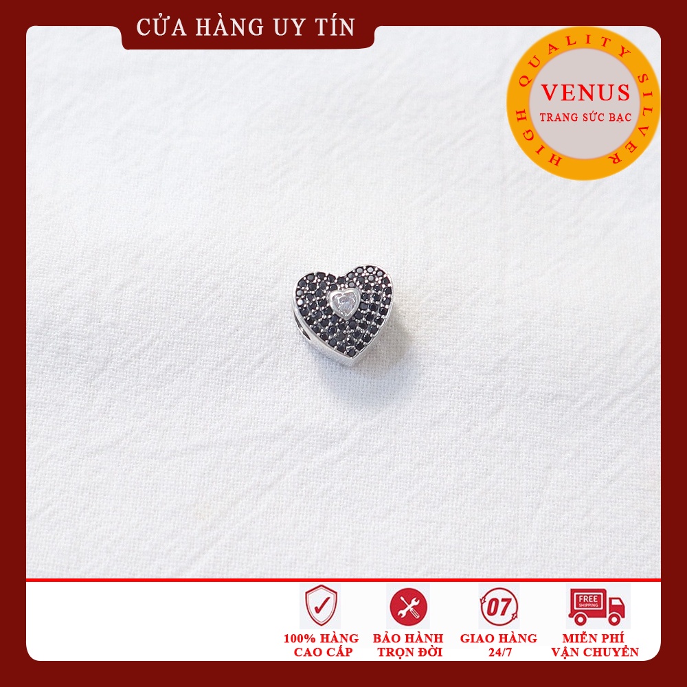 [Charm bạc 925 cao cấp] Charm trái tim in hình thành viên trong gia đình- Mã sản phẩm VENUSFML