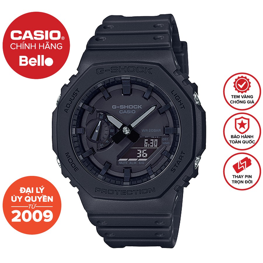 Đồng hồ Nam Dây Nhựa Casio G-Shock GA-2100-1A1 chính hãng bảo hành 5 năm Pin trọn đời