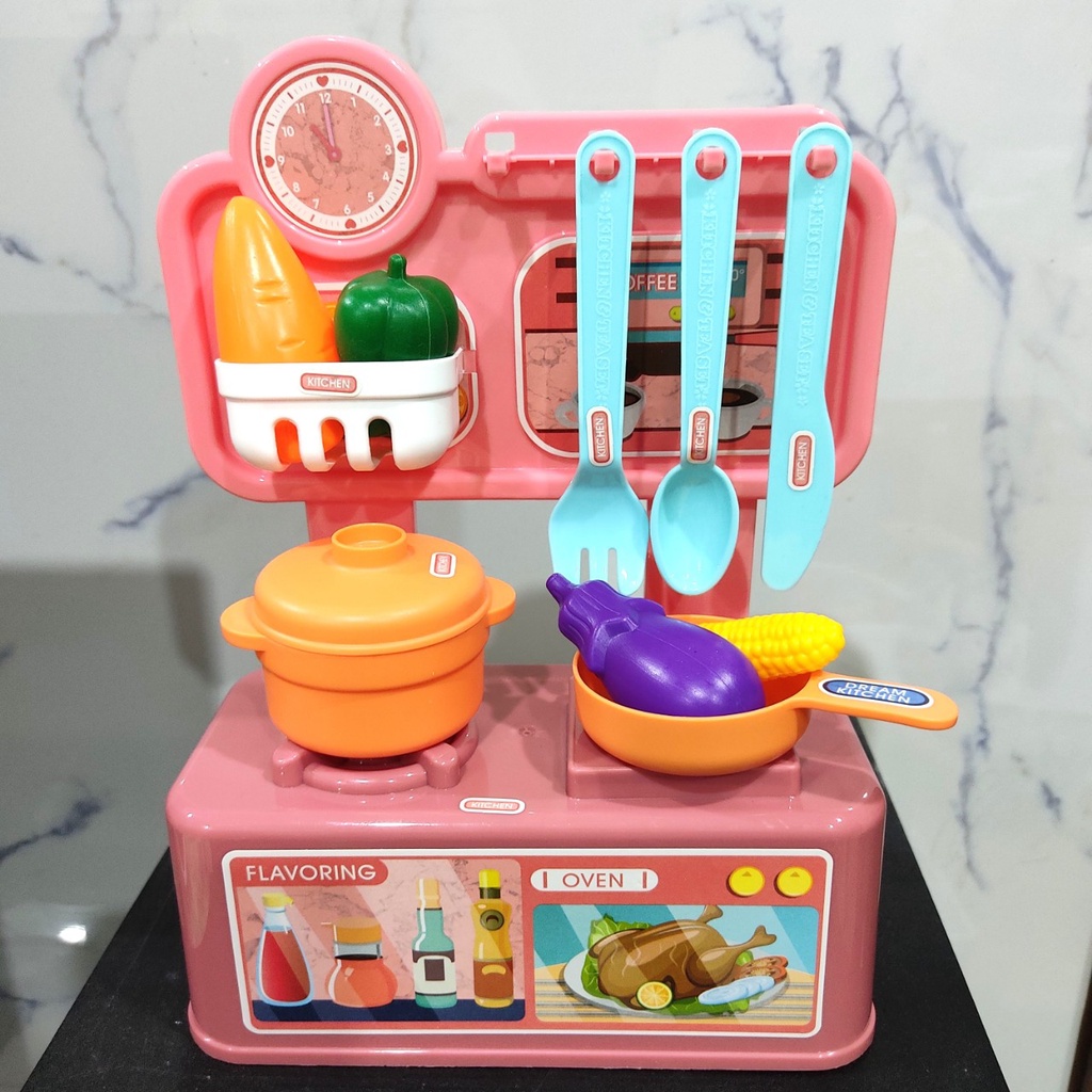Bộ đồ chơi nhà bếp nấu ăn nhựa nguyên sinh an toàn cho bé nhiều chi tiết (loại cao cấp)