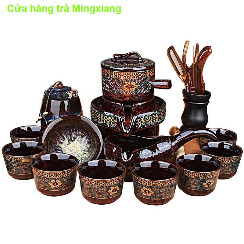 Bộ ấm trà bằng đá lười đỏ Trung Quốc tự động gốm Kung Fu Tách sáng tạonhà cửa đời sống