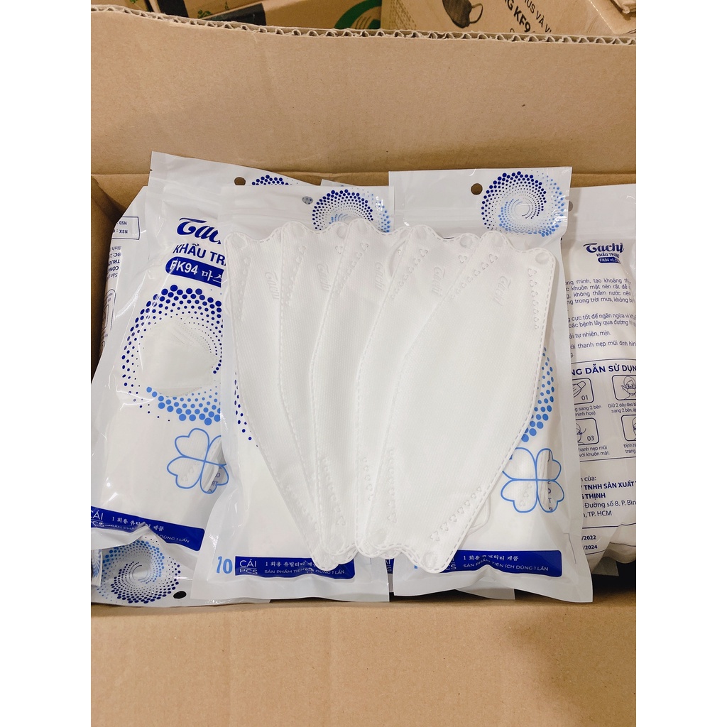 Thùng 300 Cái Khẩu Trang KF94 TACHI Hàng Vải SMS Siêu Đẹp Kháng Khuẩn 4 Lớp