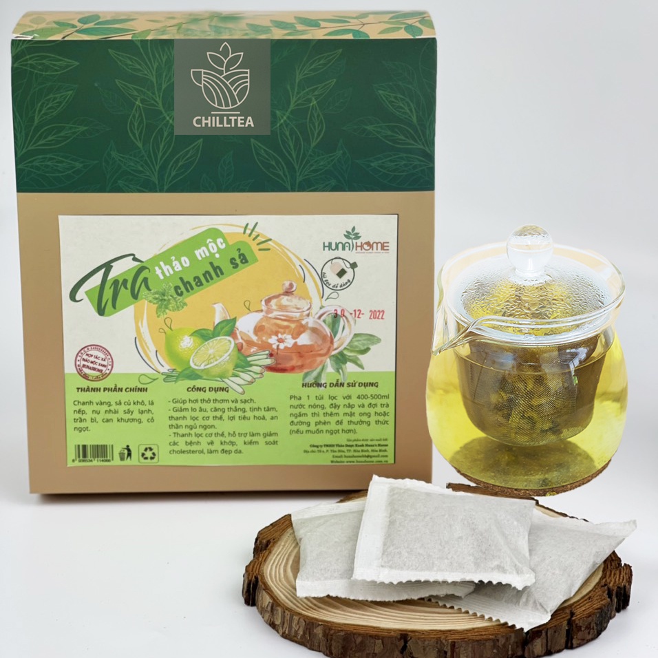 Set 20 Gói Trà Chanh Sả Gừng Chilltea, Trà Thảo Mộc Giảm Cân, Giảm Mỡ Thừa, Thanh Lọc Cơ Thể, Tăng Đề Kháng | BigBuy360 - bigbuy360.vn