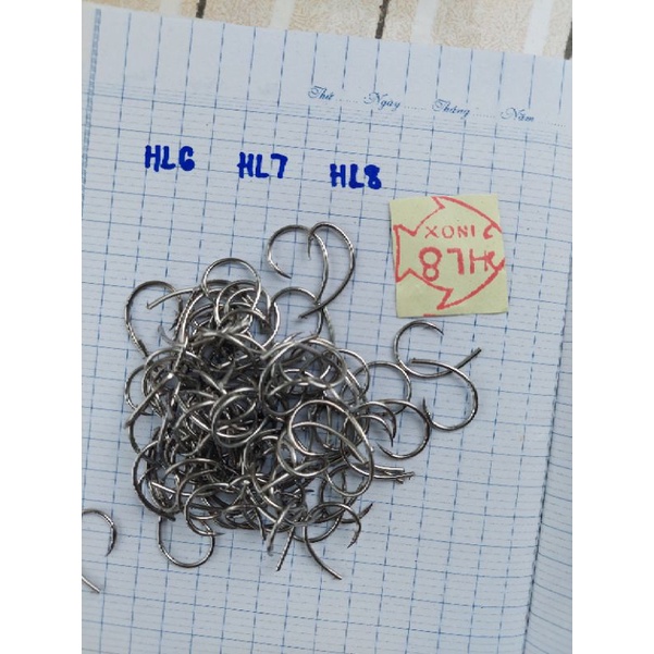 LƯỠI CÂU CẮM ẾCH CÁ LÓC HL INOX 6.7.8