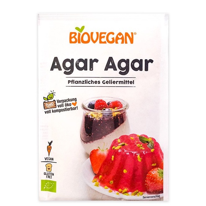 Bột bột rau câu và Gelatine hữu cơ Agar-Agar Biovegan