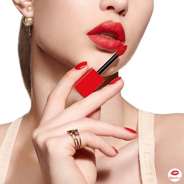 [Mẫu 2022] Son Kem Dior Rouge Dior Ultra Care Liquid Màu 749 D-Light Đỏ Cam Full Box
