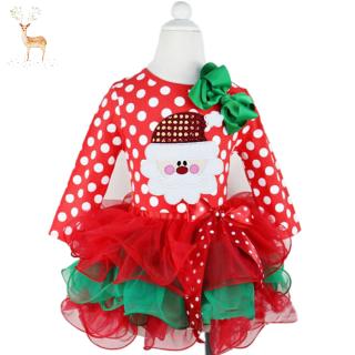 Đầm bé gái chấm bi phối nơ