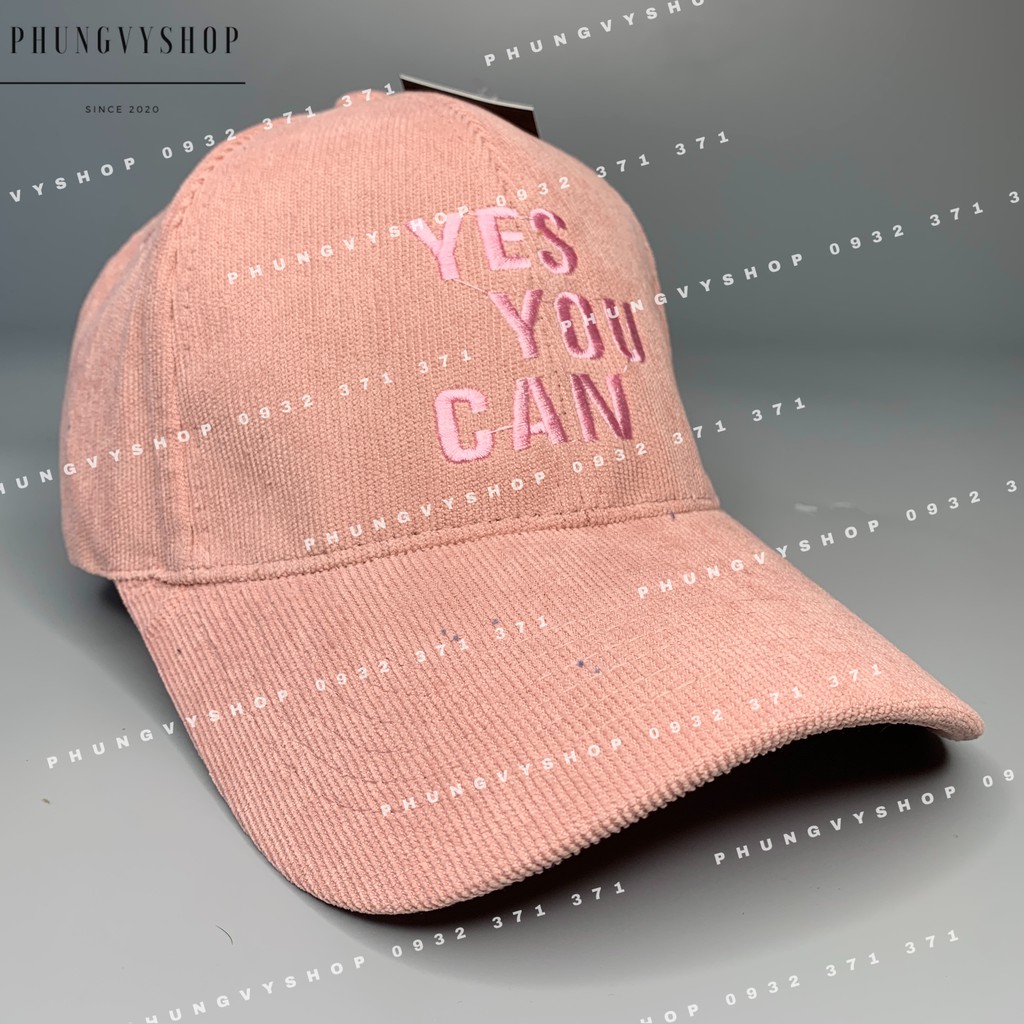 Mũ Lưỡi trai NHUNG YES YOU CAN - nón kết