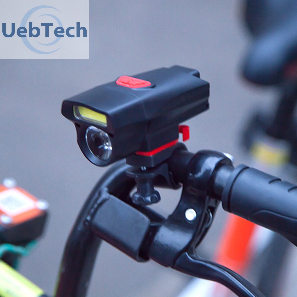 Đèn pha Uebtech T6+COB LED 6 chế độ 3 chế độ sáng cho xe đạp