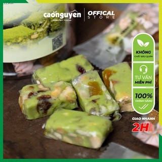 Kẹo Sữa Hạt Nougat VỊ MATCHA - Kẹo ngũ cốc ăn kiêng không đường - vị ngọt nhẹ tự nhiên mềm dẻo thơm thơm