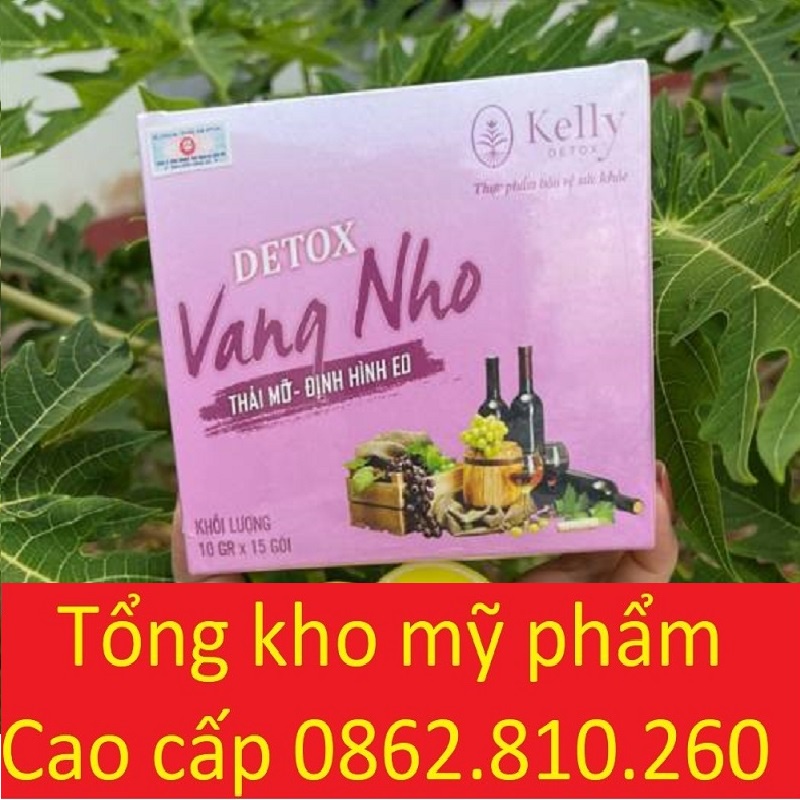 Detox vang nho Trà giảm cân thải mỡ định hình eo Kelly detox mẫu mới 2023
