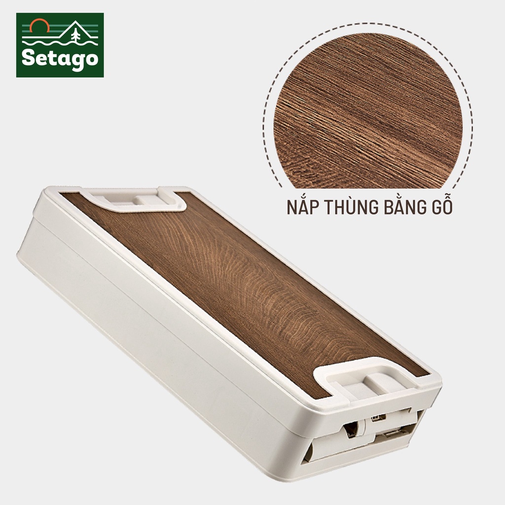 Boxable - Thùng gấp gọn 60L, 36L cao cấp kèm nắp gỗ - Thùng đựng đồ ô tô, phù hợp đi dã ngoại, câu cá, picnic