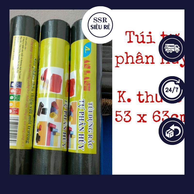 Túi đựng rác đen sinh học tự hủy kích thước 53*63cm 500G (PD1519)