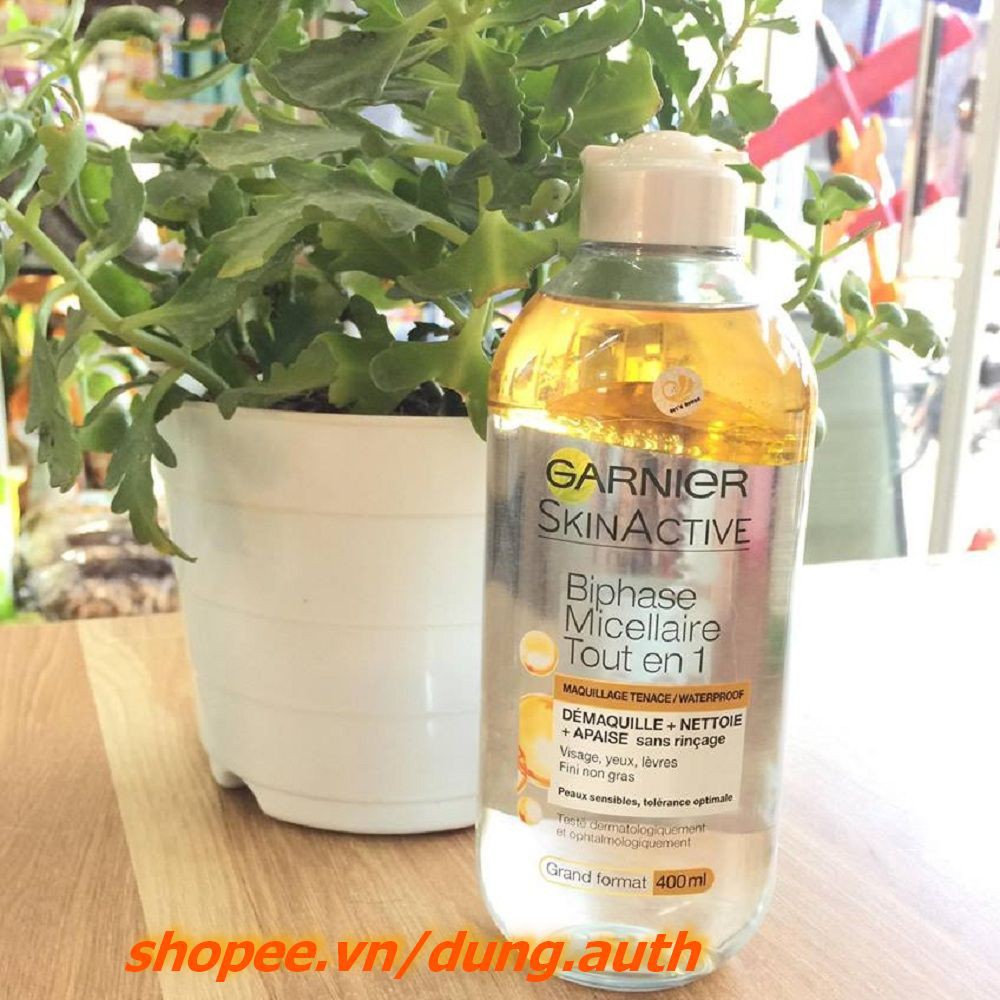 Tẩy trang Garnier SkinActive Biphase Micellaire Tout 1 dành cho hỗn hợp 400ml