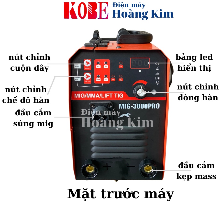 Máy Hàn Mig 5 Chức Năng MiNi KOBE MIG 3000 PRO -  CUỘN DÂY 1KG - 5KG - Không dùng khí