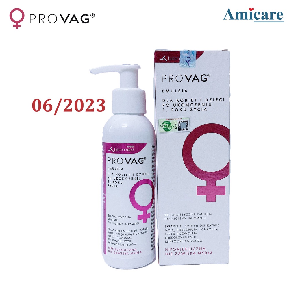 ✅ Provag Dung Dịch Vệ Sinh Giảm Viêm Phụ Khoa Emulsion 150ml