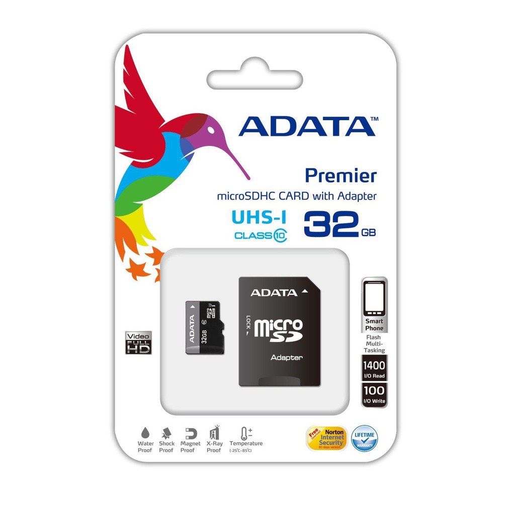 Thẻ Nhớ, Thiết Bị Lưu Trữ MICROSDHC ADATA UHS-I Class 10 - Chính Hãng