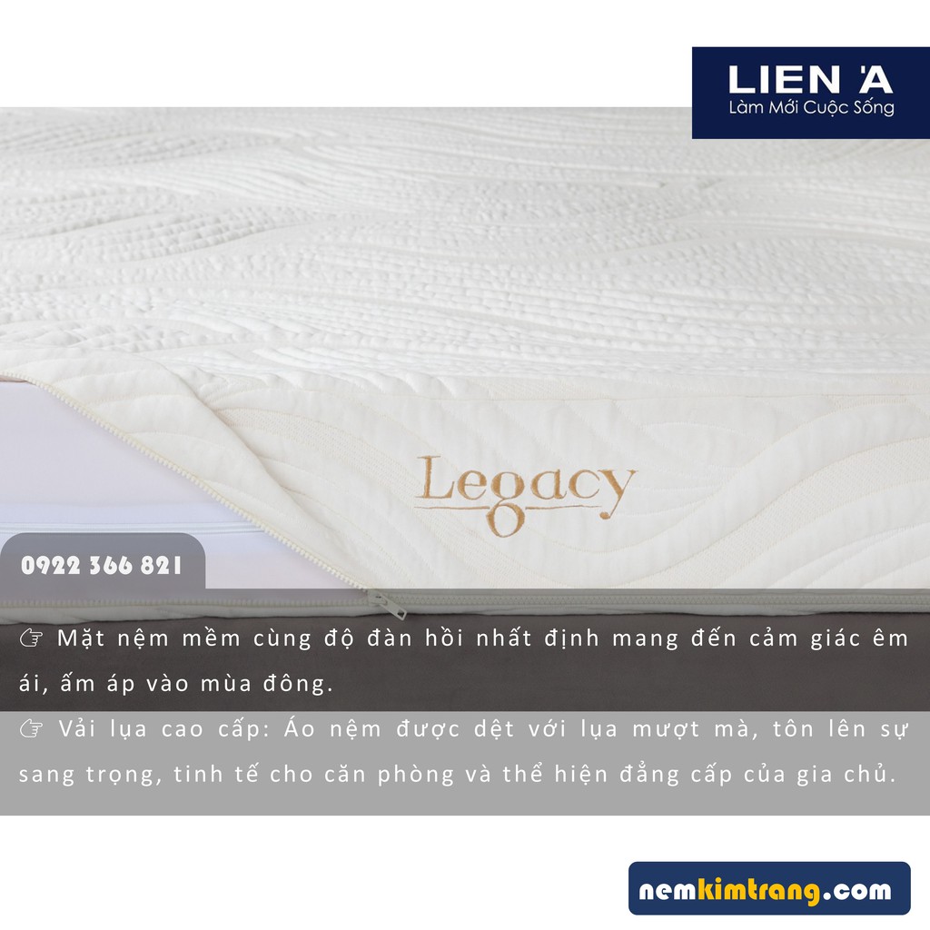 Nệm cao su đa tầng Legacy Liên Á - CHÍNH HÃNG, BẢO HÀNH 10 NĂM