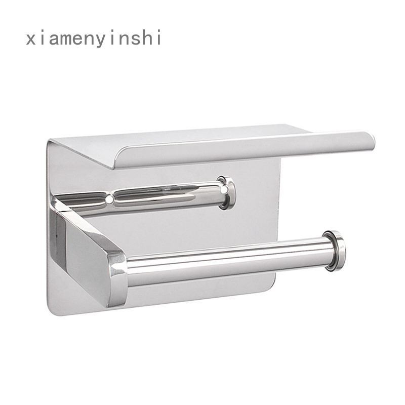 Giá Đỡ Cuộn Giấy Vệ Sinh Gắn Tường Bằng Thép Không Gỉ Tiện Dụng Cho Nhà Tắm / Nhà Bếp