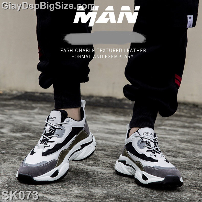 Giày Sneaker, giày thể thao big size cỡ lớn EU:45-46 cho nam chân to