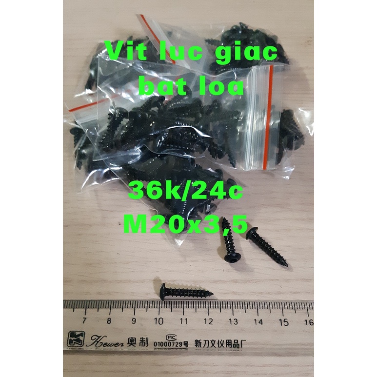 Vít gỗ lục giác màu đen bắt loa