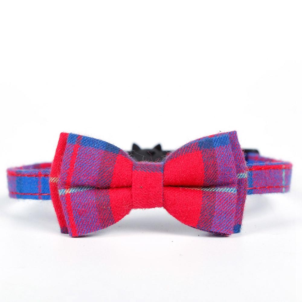 Vòng Cổ Cotton Kẻ Sọc Gắn Chuông Nhỏ An Toàn Dành Cho Chó Chihuahua