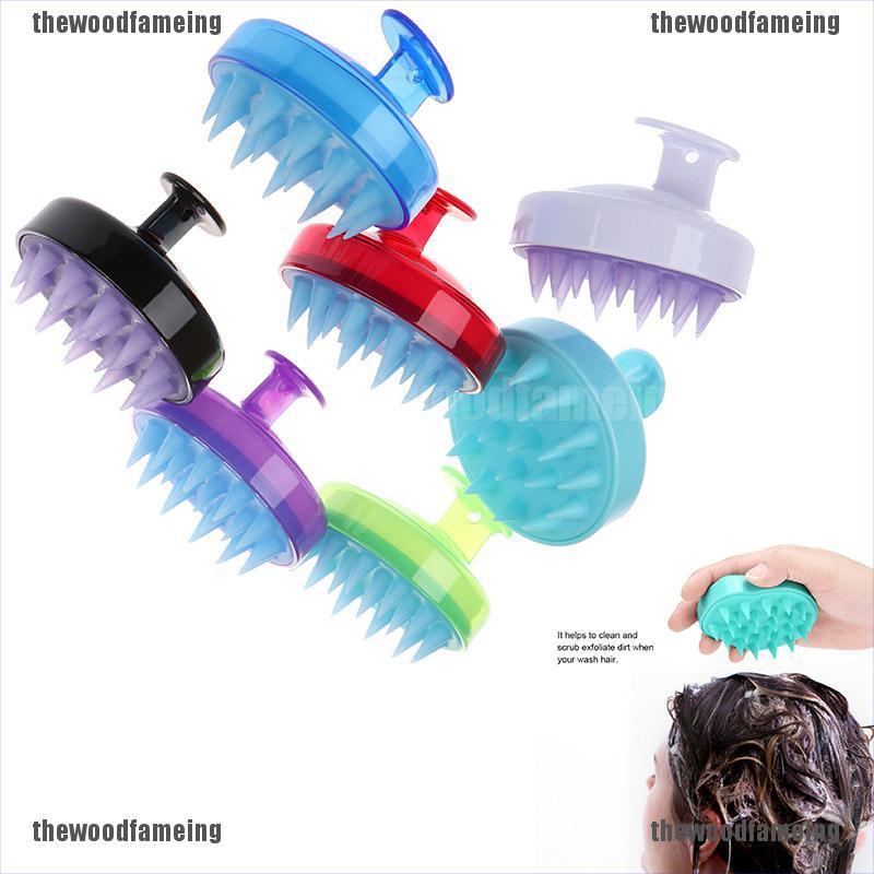 1 Bàn Chải Silicone Gội Đầu Mát Xa Da Đầu Tiện Dụng